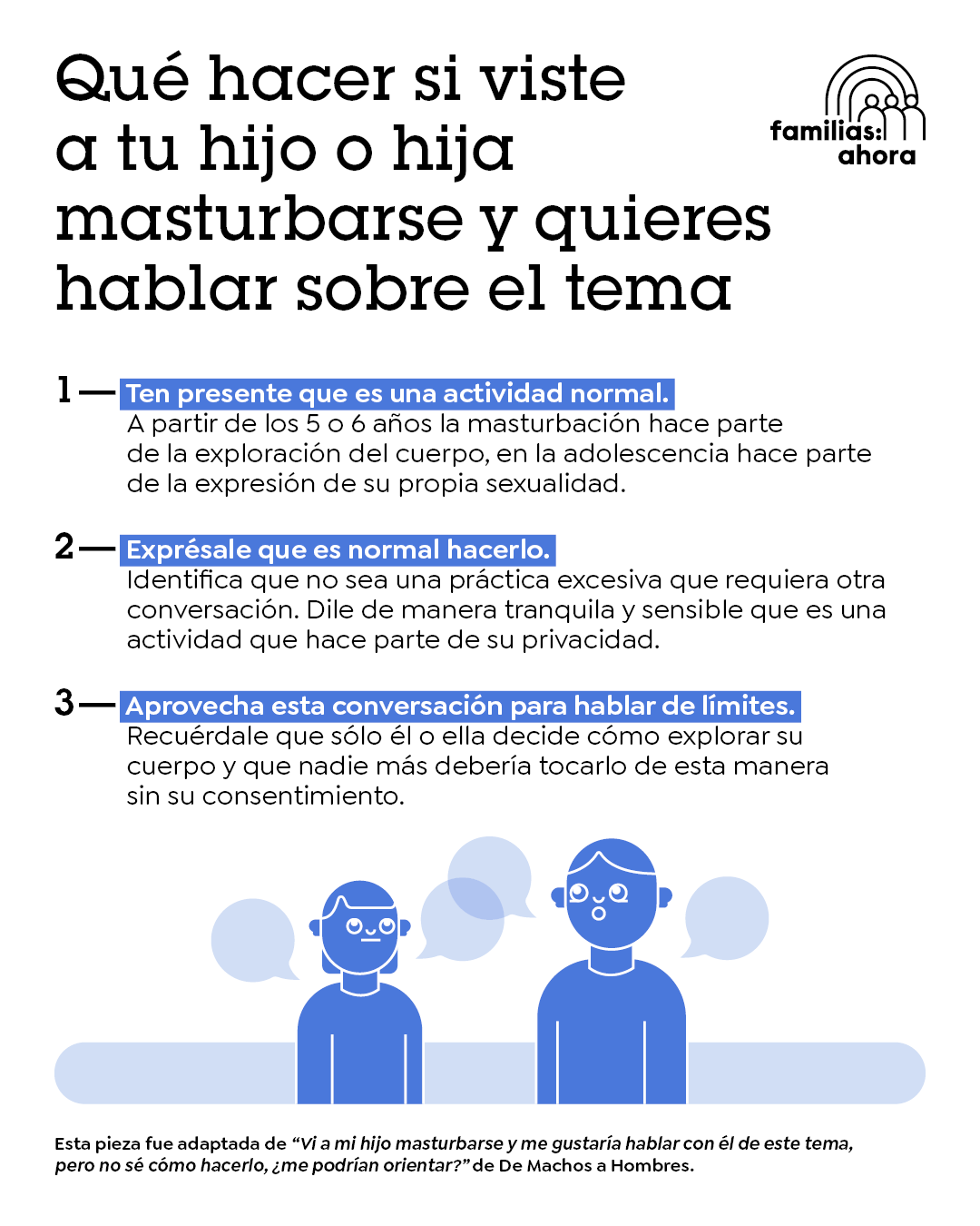 Qué hacer si viste a tu hijo o hija masturbándose y quieres hablar sobre el  tema - Familias: Ahora